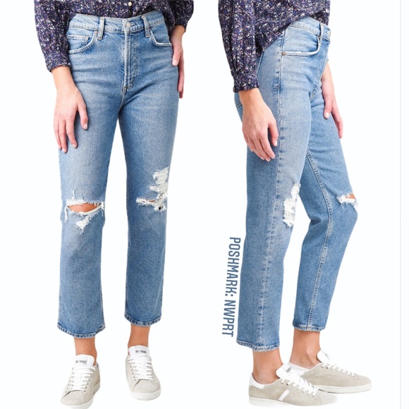 Agolde Denim - AGOLDE Wilder Whiplash Riley Straight Crop 23 24